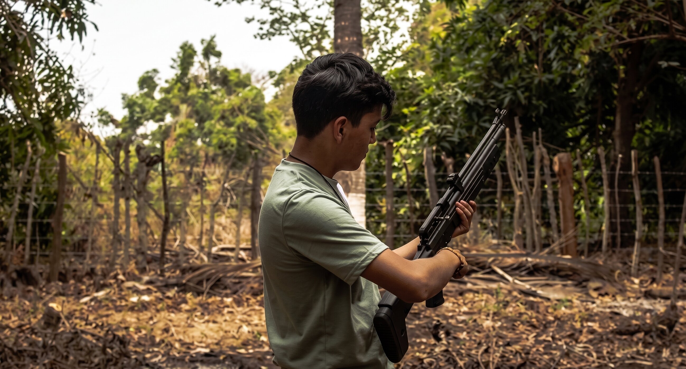 Retrato al aire libre en bosque
